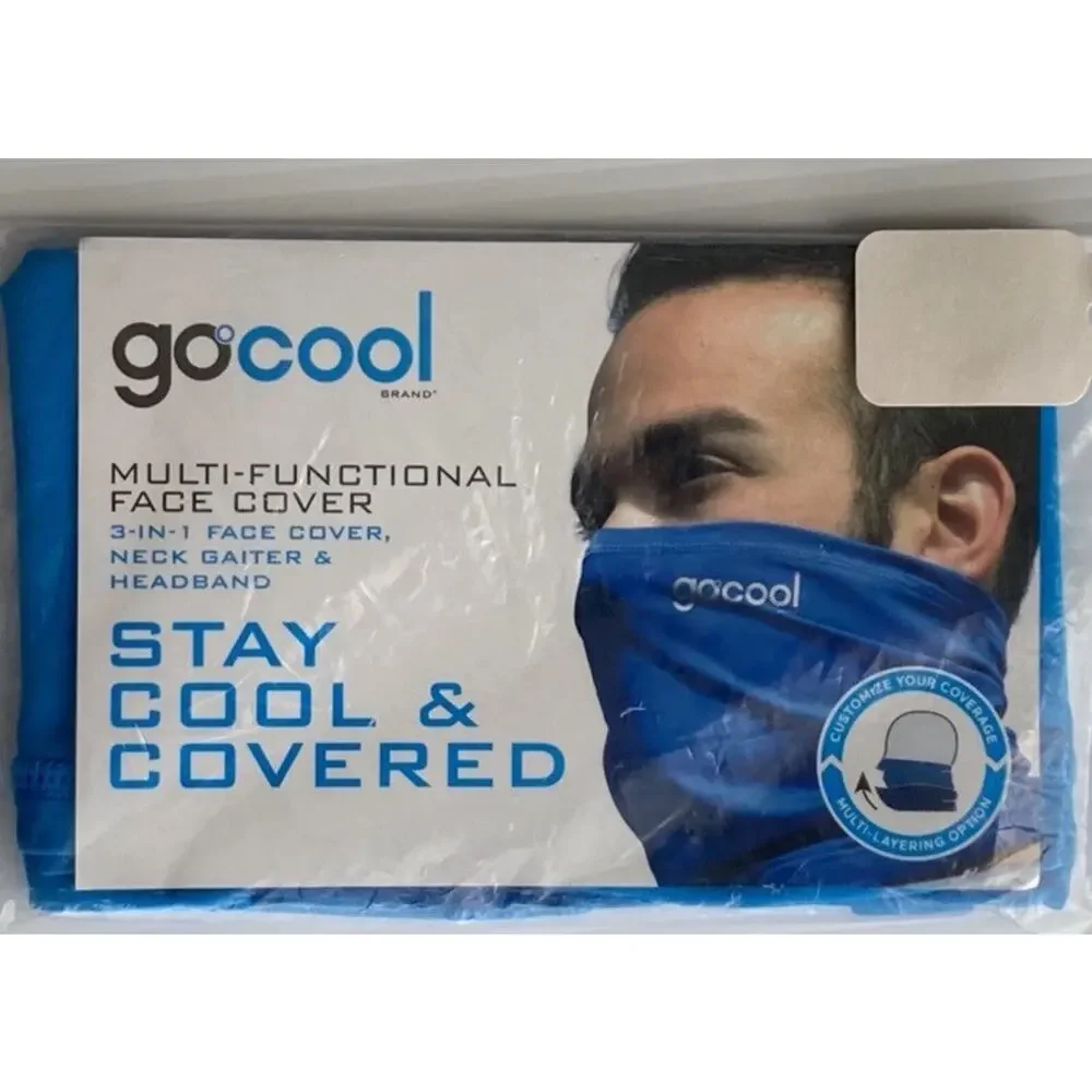 Go Cool Multi-Functional Cooling Face Cover/Headband/Neck Gaiter Sun‎ Protection